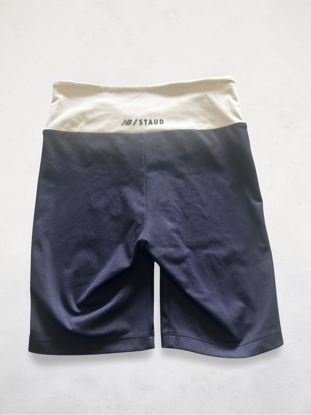 New Balance x STAUD Colorblock Biker Shorts Navy White Small